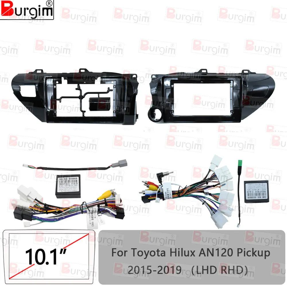 Toyota Hilux AN120 Ⱦ  ڵ  ٸ  2015-2019 10 ġ 2DIN ׷ г 輱 ϳ׽  ̺ Canbus